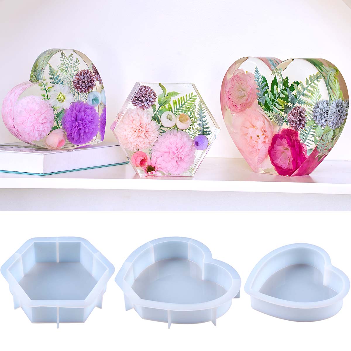 Resin Art Guide - Grote liefde siliconen mal DIY hart
