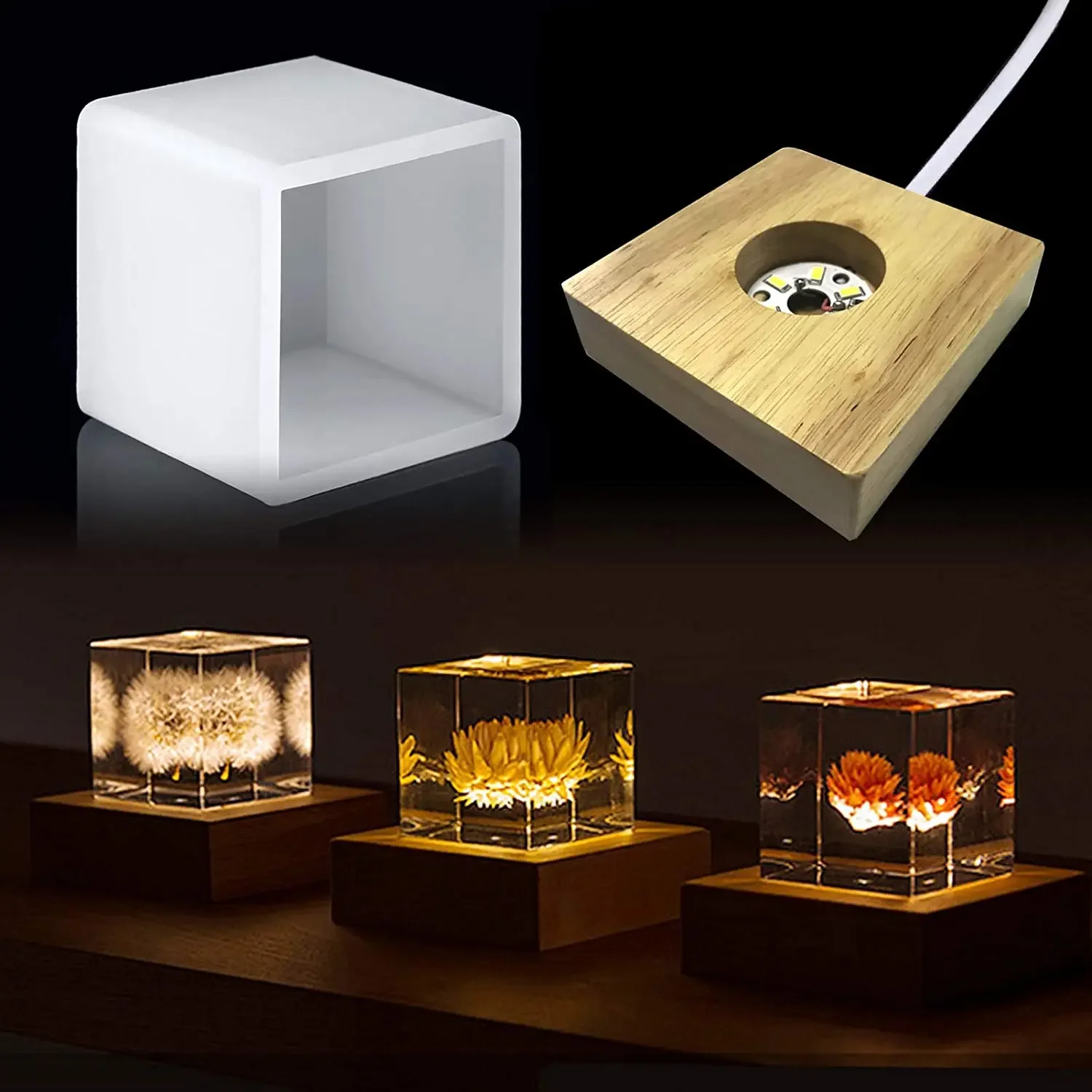 Resin Art Equipment - Vierkante lichte harsvorm, led-siliconenvormen voor hars,