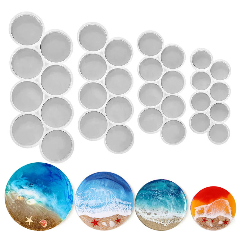 Resin Art Guide - 1,25-2 inch cirkelgreep ronde siliconen mal