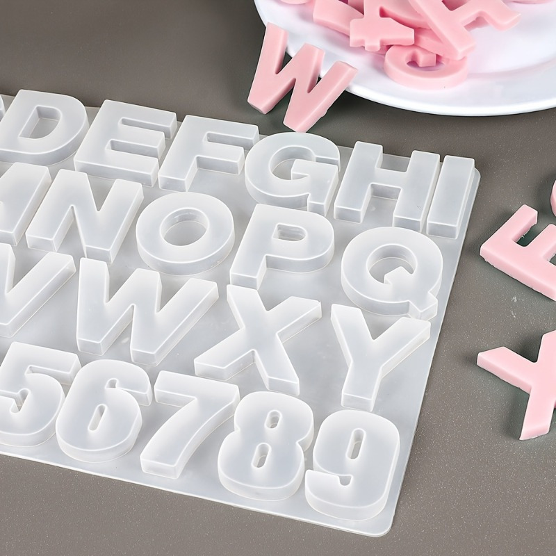 Resin Art Jewellery - Letter A tot Z hangers siliconen
