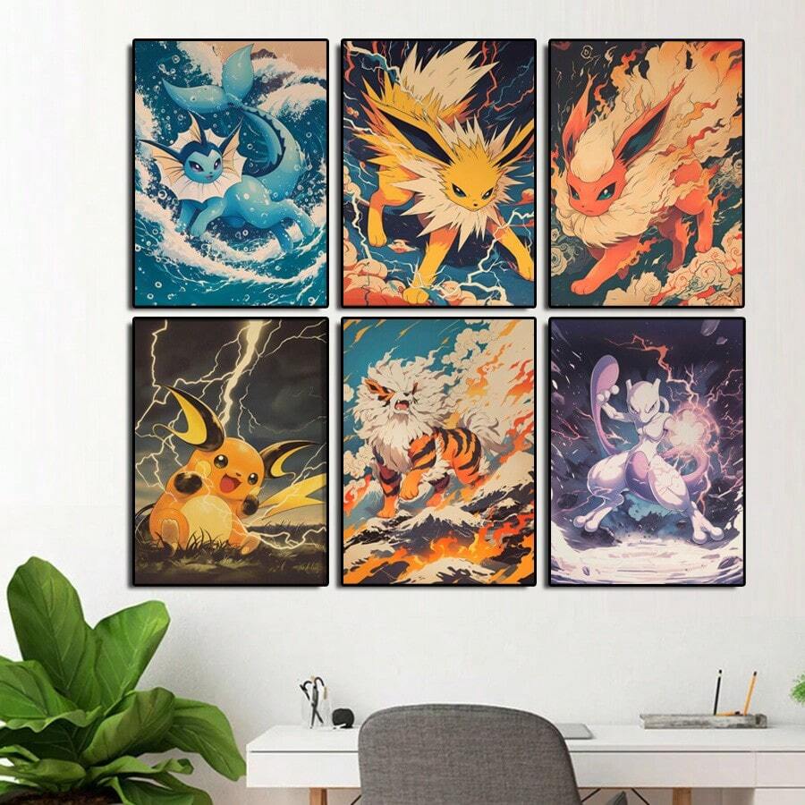 Resin Art Anime - Anime Pokemon Raichu Mewtwo Flareon Jolteon