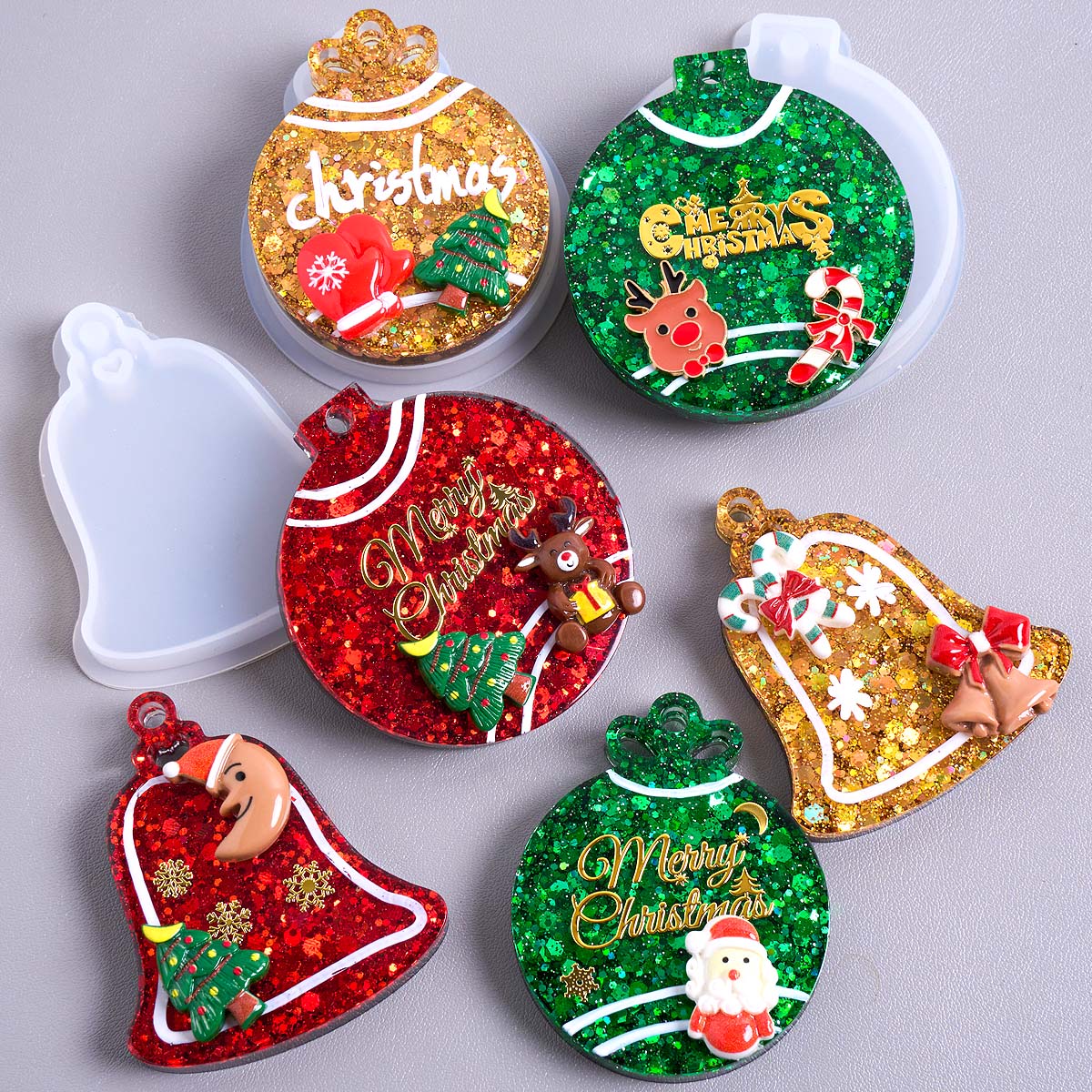 Resin Art Guide - Kerst Tag Hanger Siliconen Mal DIY