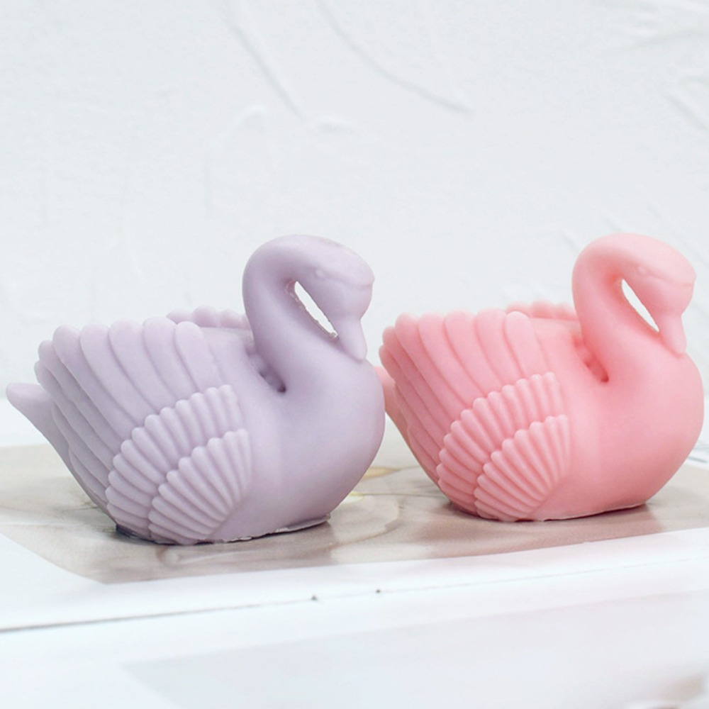 Resin Art For Wedding Gift - Witte Zwaan Siliconen Kaarsvorm Cygnus Vogel
