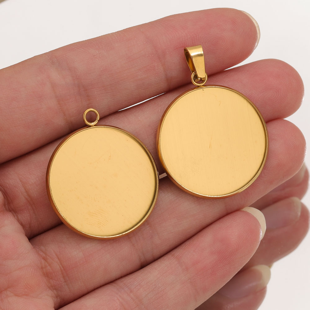 Resin Art Notes - 10st roestvrij staal gouden hangers hars