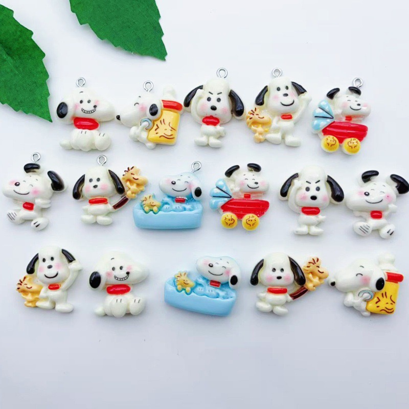 Resin Art Hanging - 12 stuks hars cartoon hondenhangers, DIY