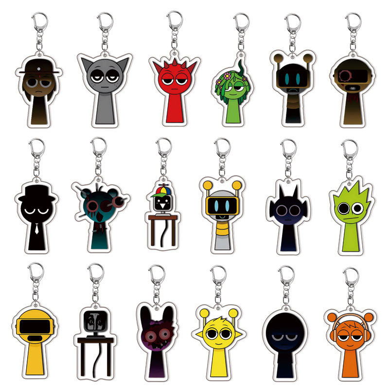 Resin Art Hanging - Incredibox Sprunky Beats Rhythm Crew Sleutelhanger