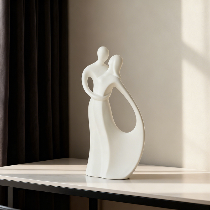 Resin Art For Wedding Gift - Noordse keramische sculptuur van een paar