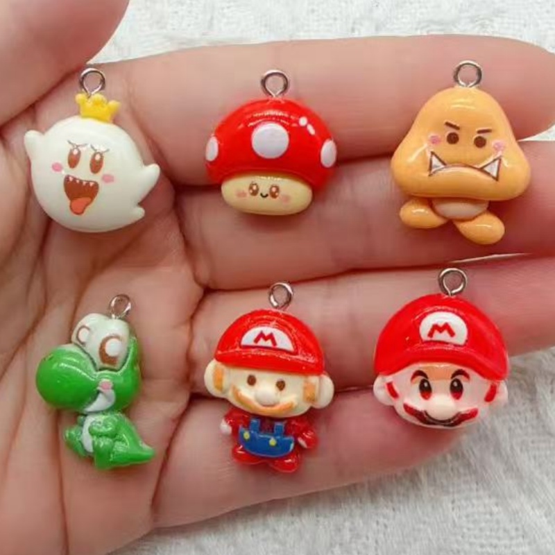 Resin Art Hanging - 10 stuks hars cartoon hangers, DIY