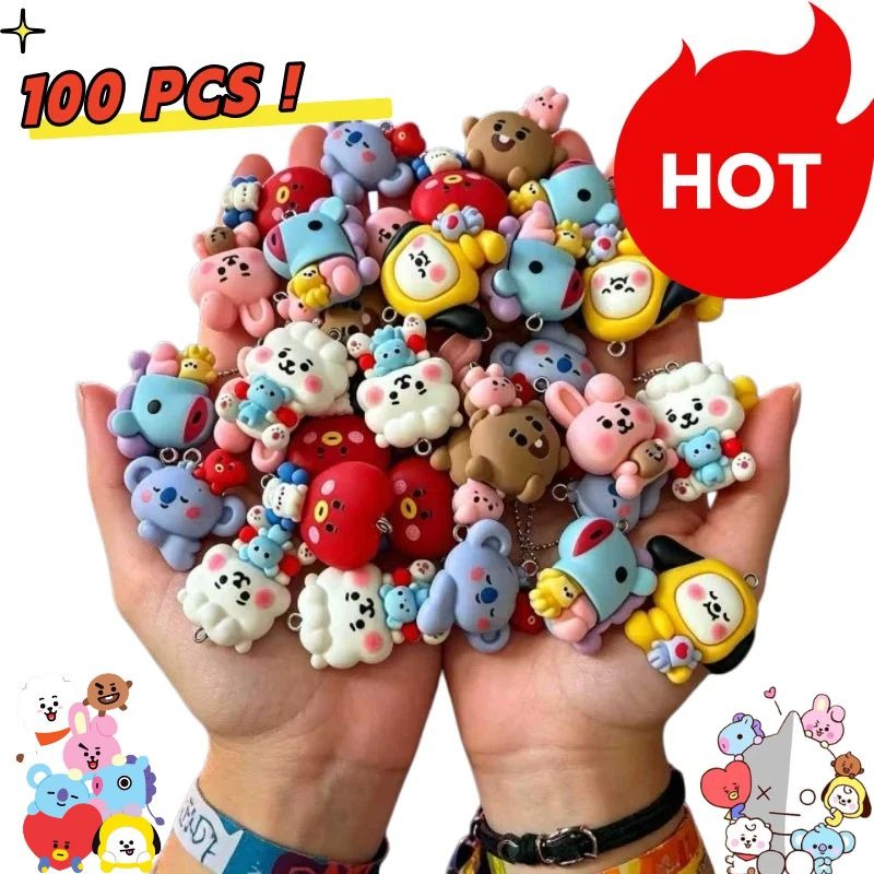 Resin Art Jewellery - 10 stuks Kawaii Honden- en Konijnenhangers