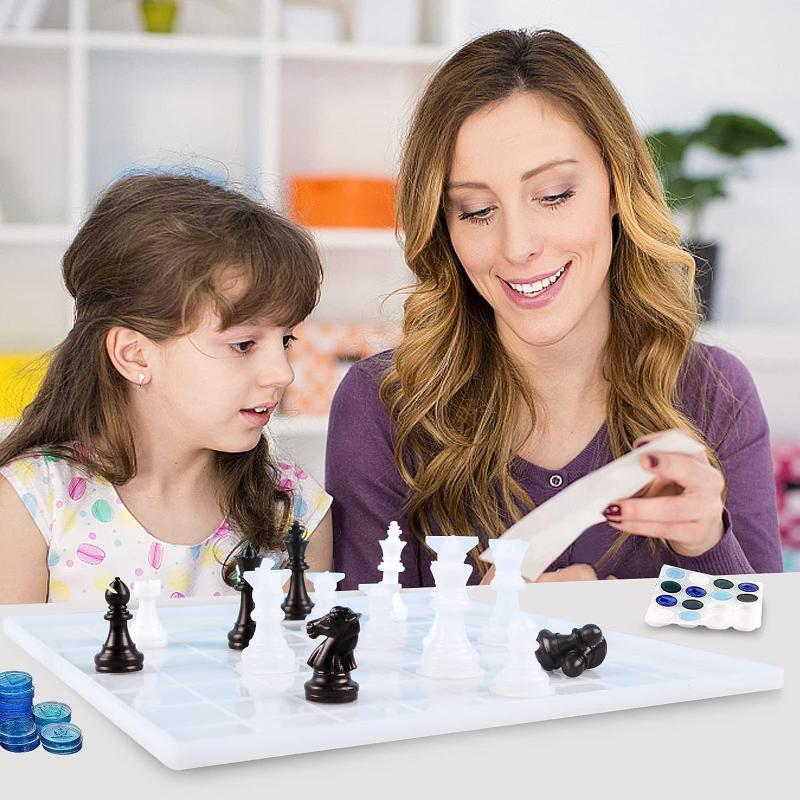 Harsen schaakset mal met schaa - Resin Art Guide recensie en prijs