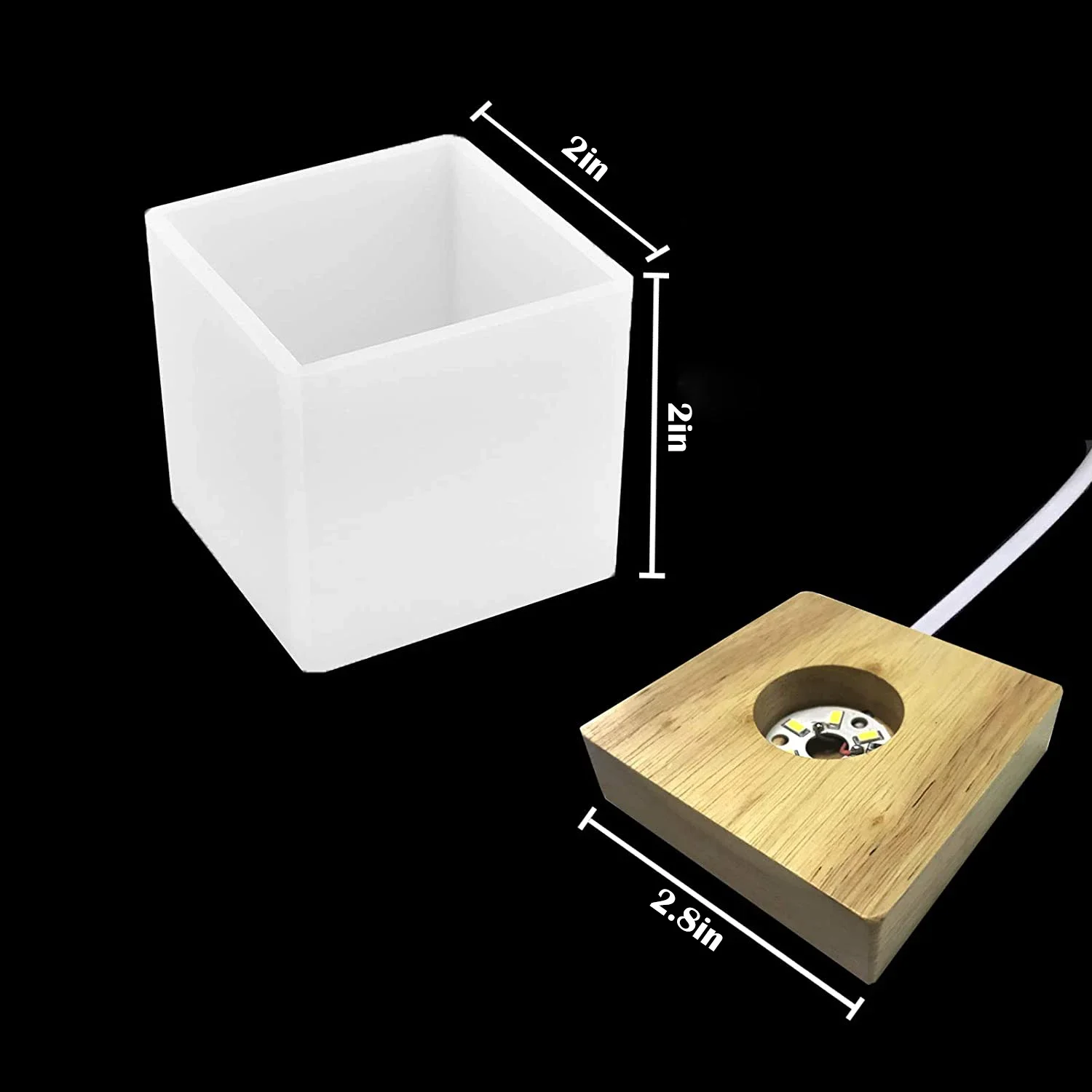 Vierkante lichte harsvorm, led - Resin Art Equipment recensie en prijs
