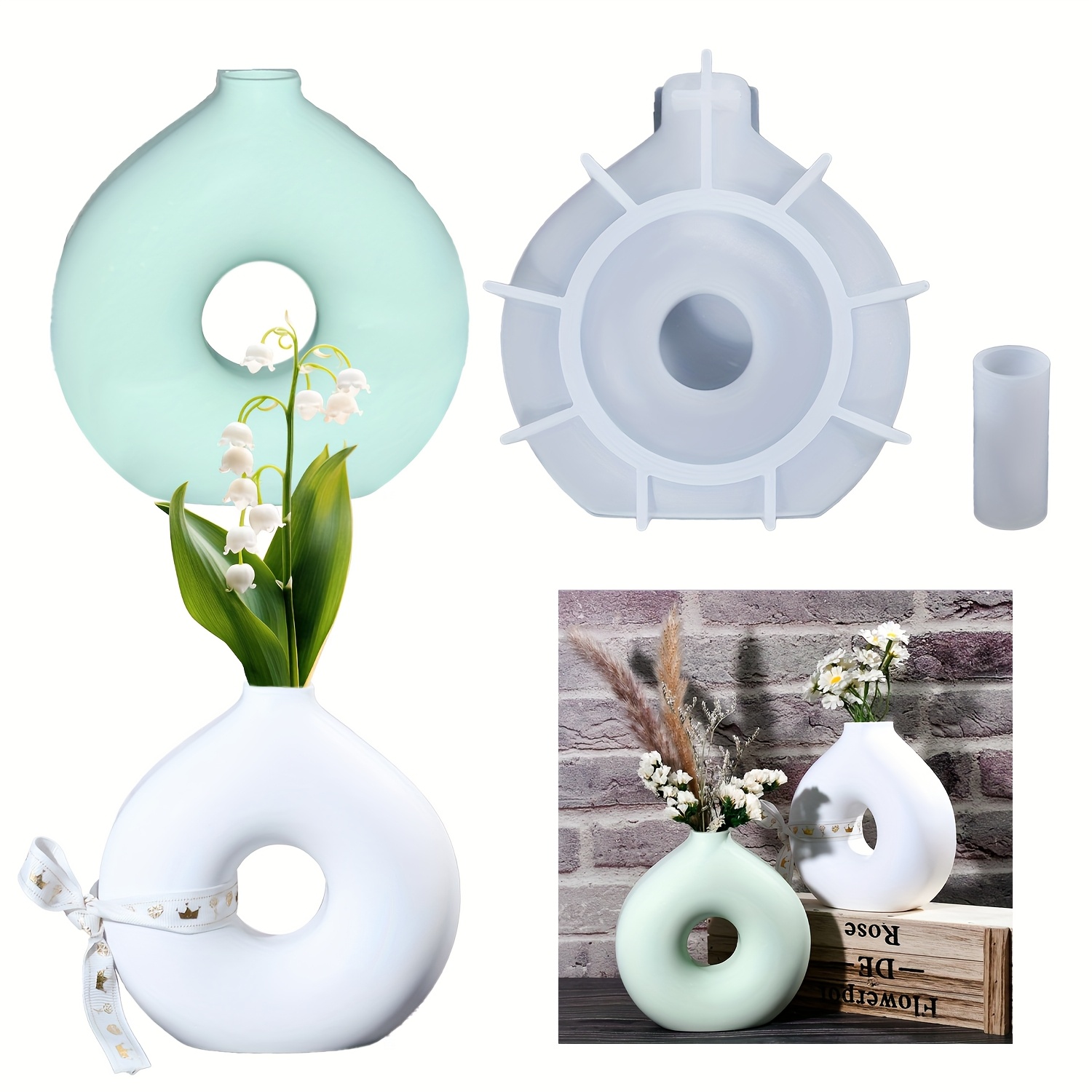 1 DIY ronde vaas siliconen mal - Resin Art Equipment recensie en prijs
