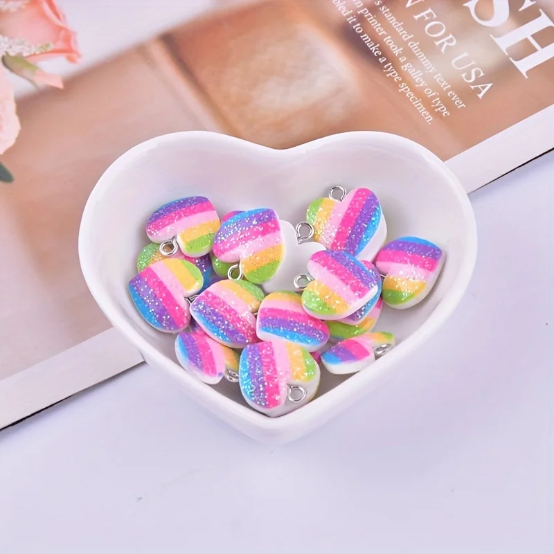 10 stuks kleurrijke hartvormig - Resin Art Notes recensie en prijs