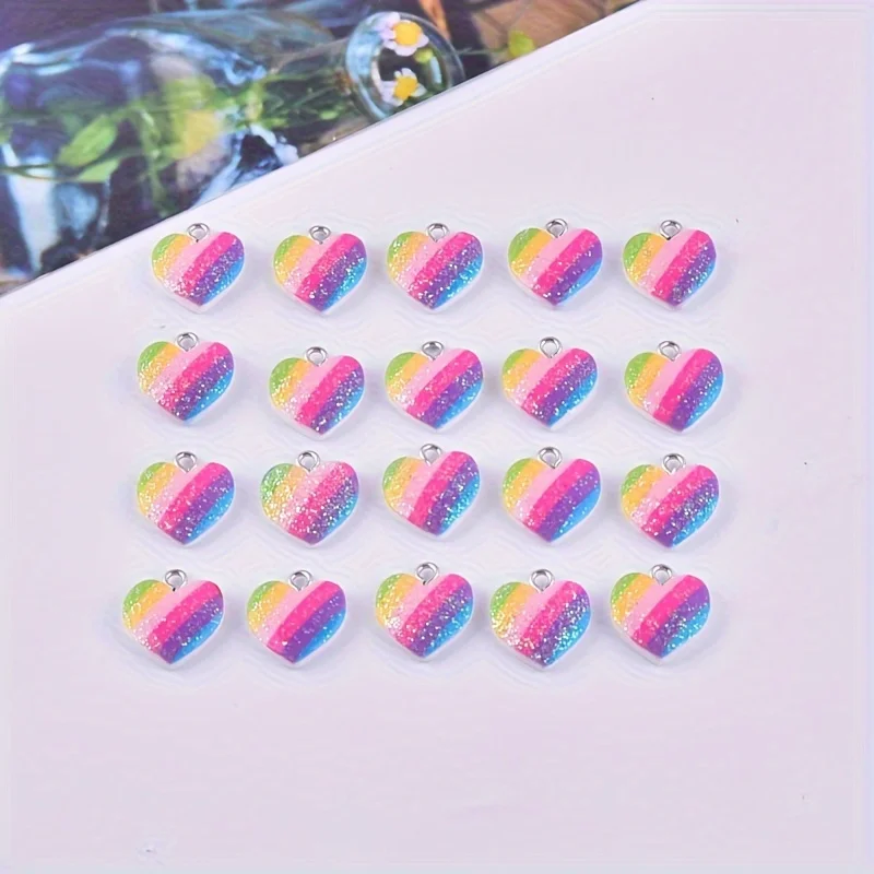 10 stuks kleurrijke hartvormig - Resin Art Notes recensie en prijs