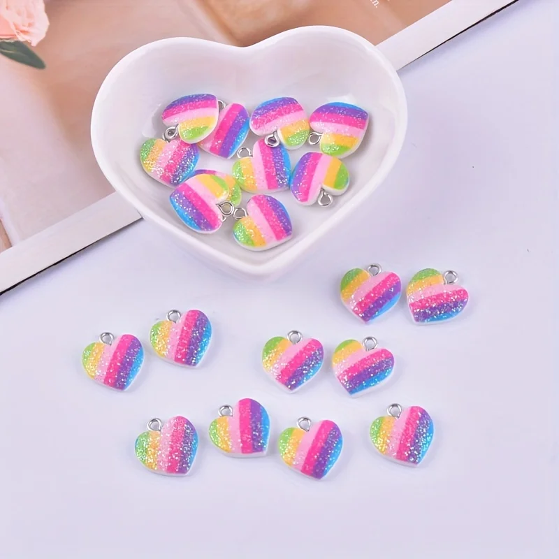 10 stuks kleurrijke hartvormig - Resin Art Notes recensie en prijs