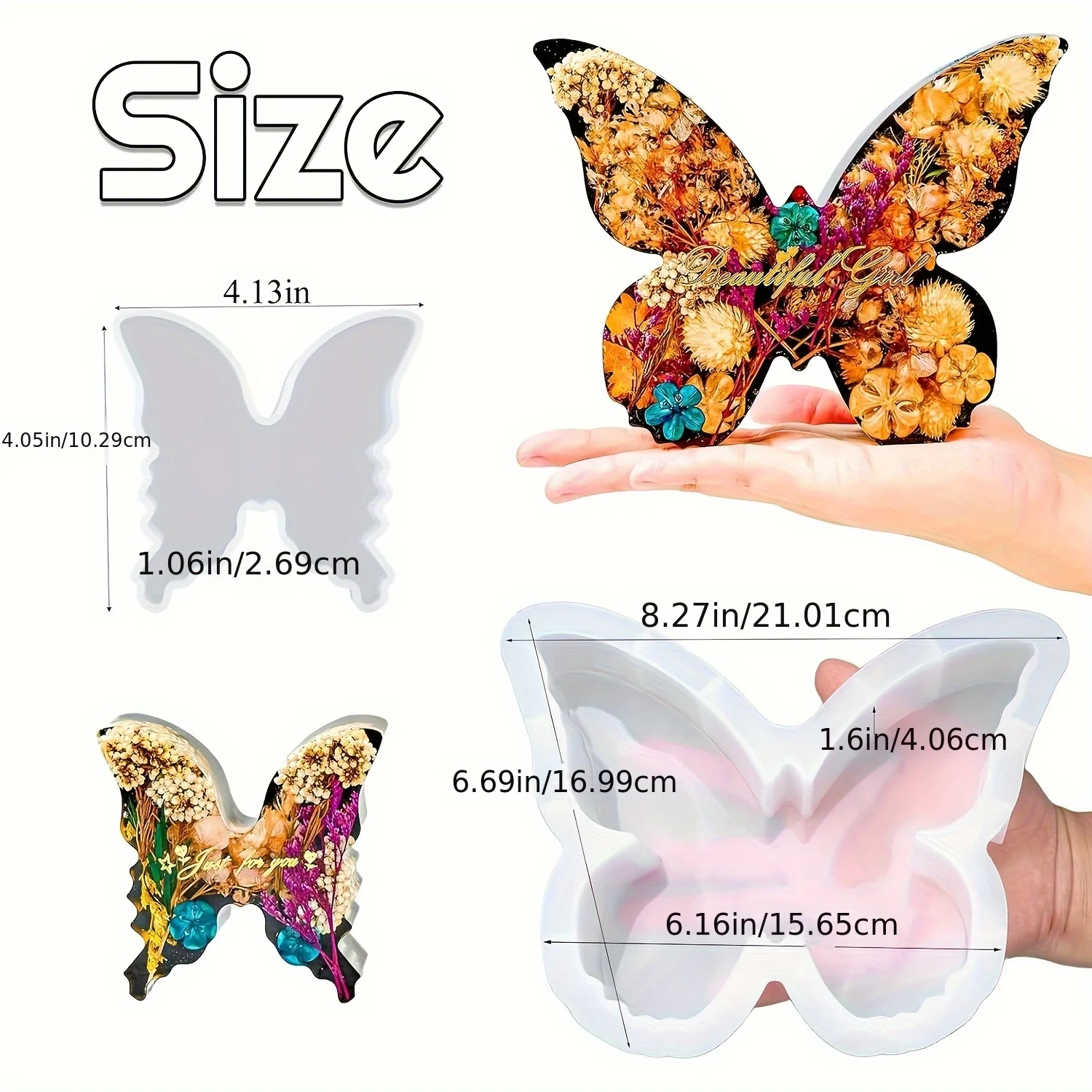 Twee maten vlinderharssets, me - Resin Art Guide recensie en prijs