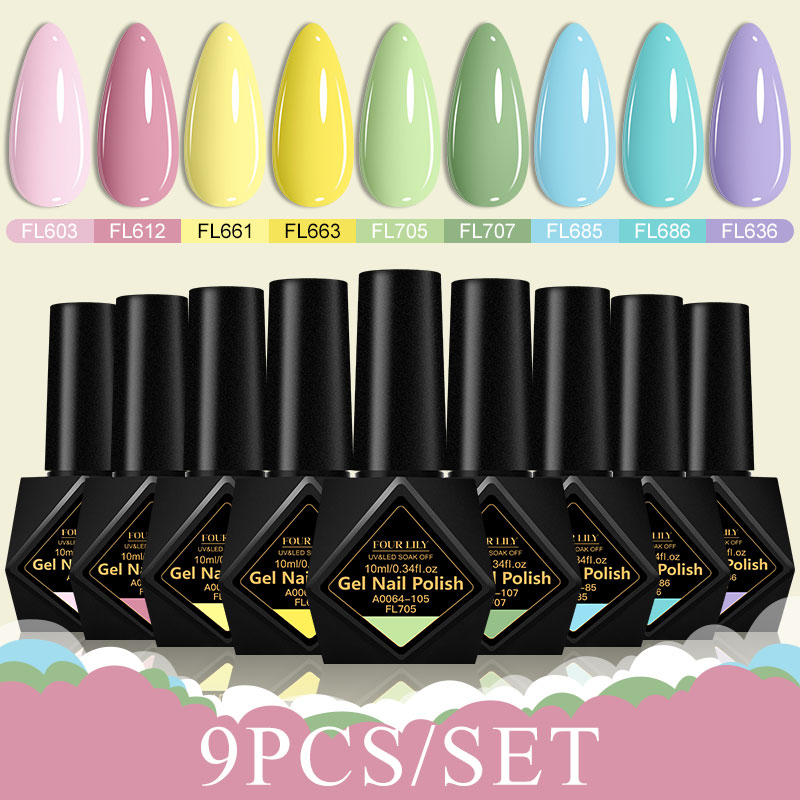 9PCS Gel Nagellak Set 10ml Mul - Resin Art Purple recensie en prijs