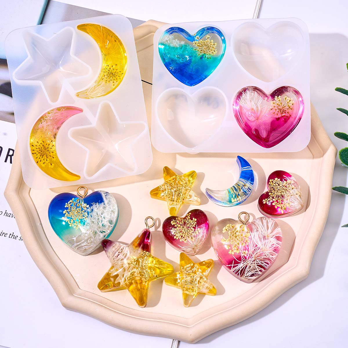 Hart Ster Maan Hanger Silicone - Resin Art Liquid recensie en prijs