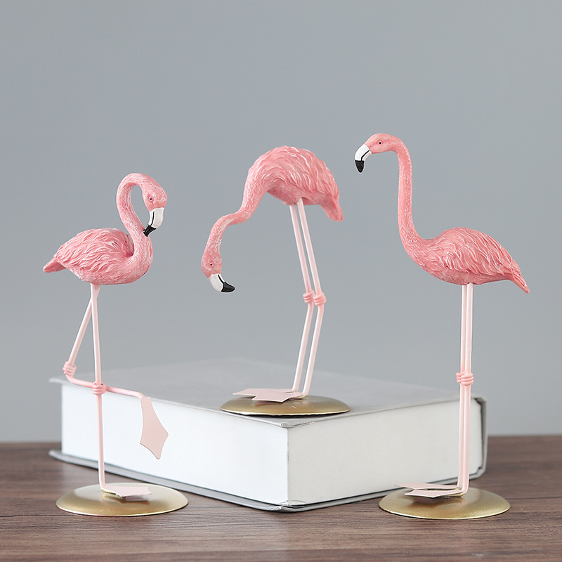3 stuks roze flamingo beeldjes - Resin Art For Wedding Gift recensie en prijs