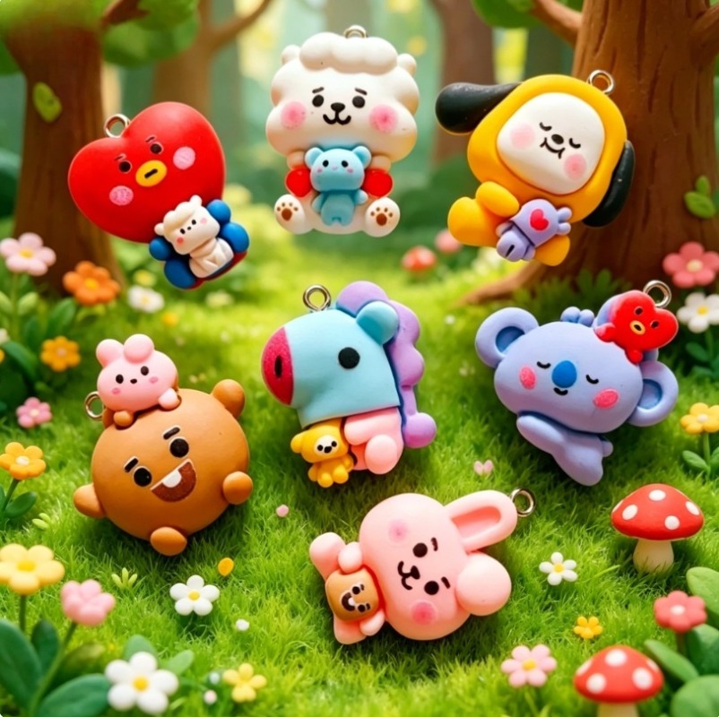 7 stks BT21 Hars Cartoon Charm - Resin Art Hanging recensie en prijs