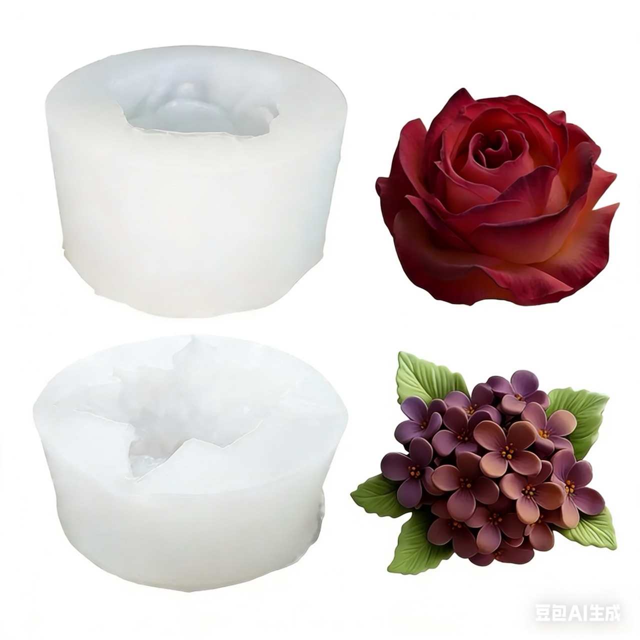 2-delige 3D Rose Lilac Flower  - Resin Art For Wedding Gift recensie en prijs