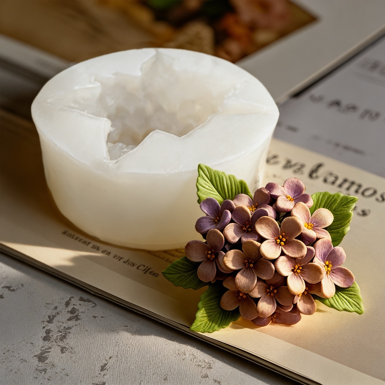 2-delige 3D Rose Lilac Flower  - Resin Art For Wedding Gift recensie en prijs
