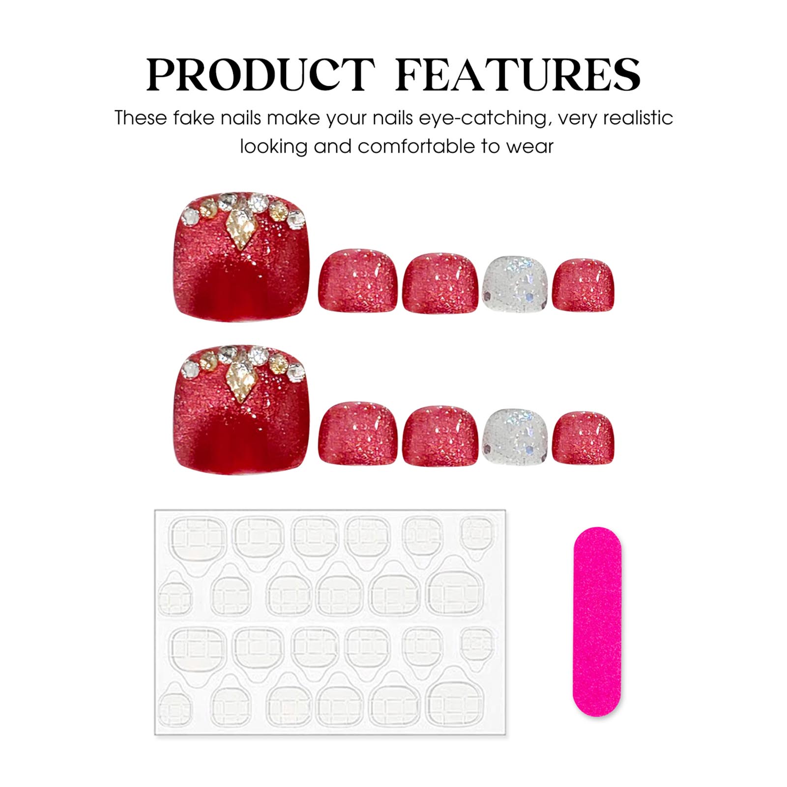 Handgemaakte Pers Op Teennagel - Resin Art Glitter recensie en prijs