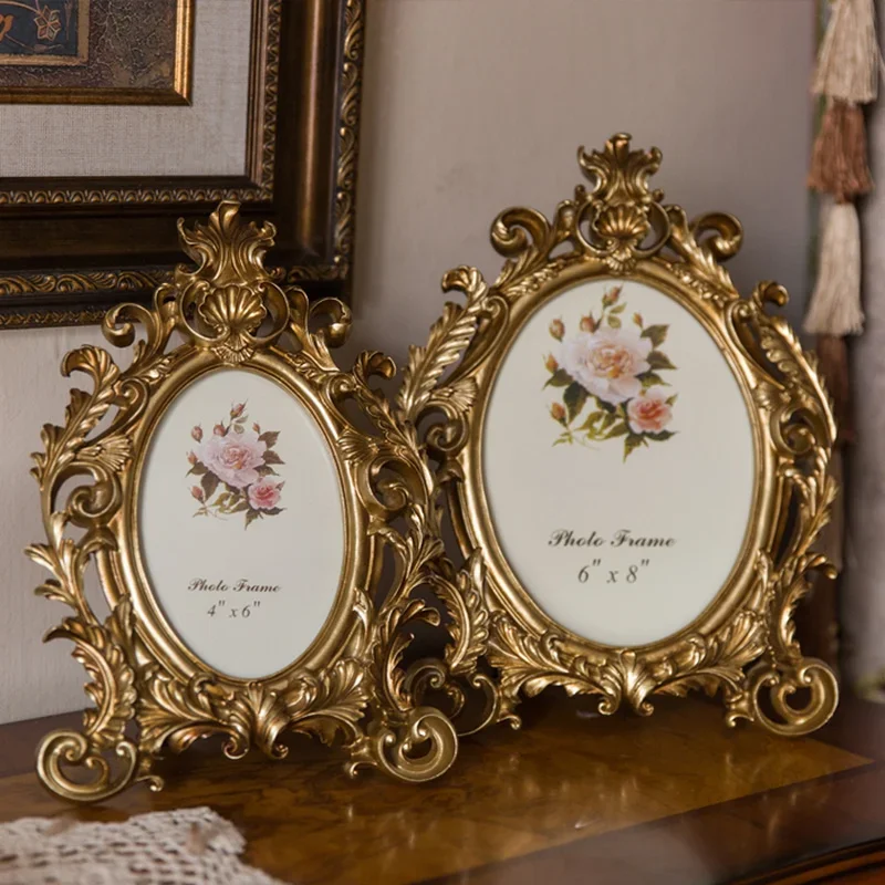 Retro gouden ovale hars fotoli - Resin Art For Wedding Gift recensie en prijs