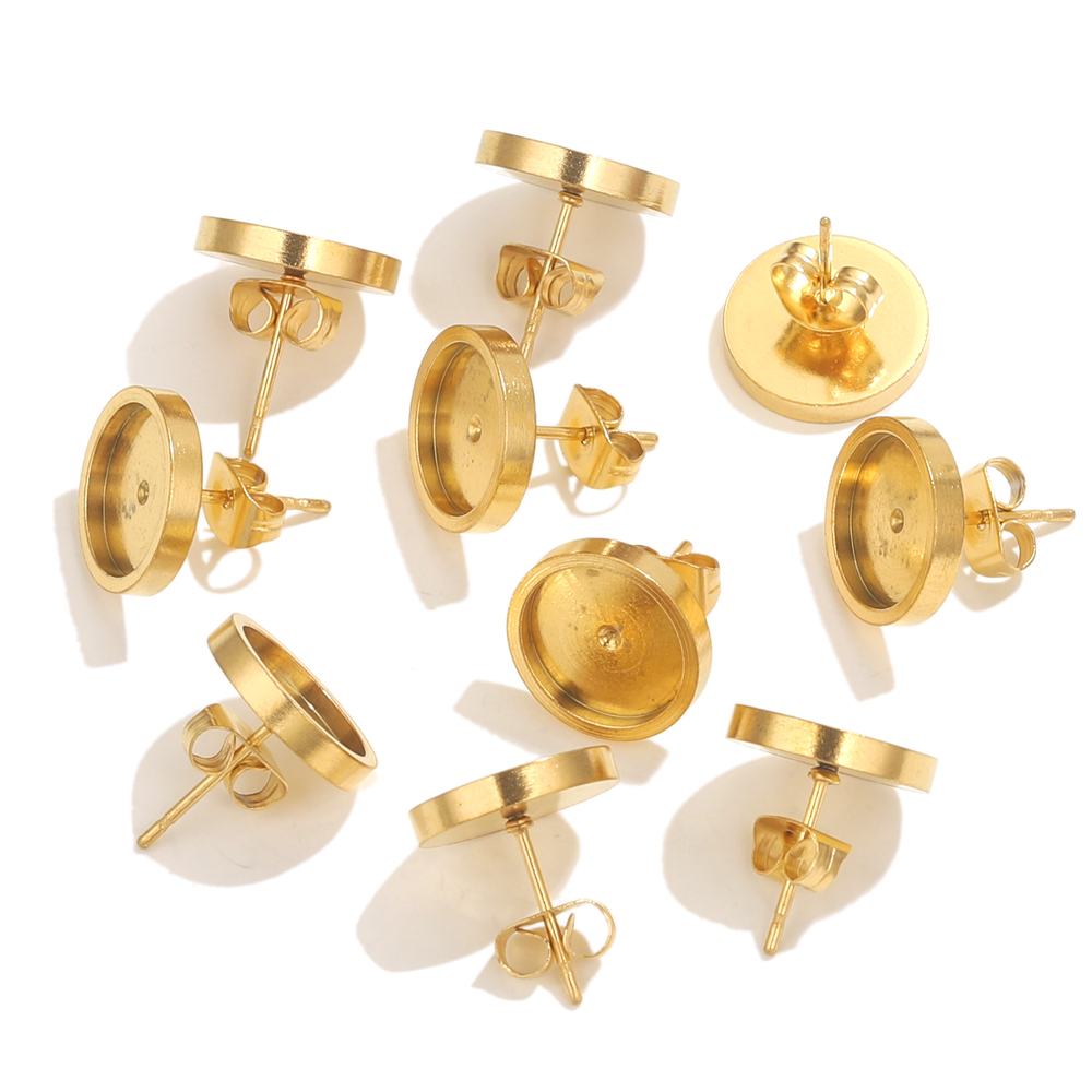 10st roestvrij staal gouden oo - Resin Art Jewellery recensie en prijs