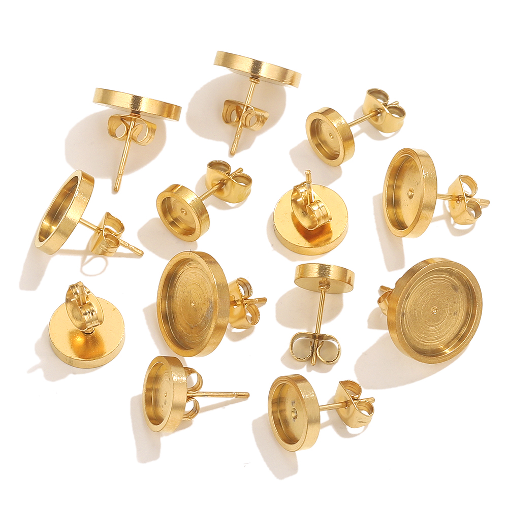 10st roestvrij staal gouden oo - Resin Art Jewellery recensie en prijs
